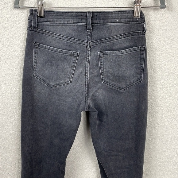 L’Agence Audrina Straight High Rise Jeans Vintage Black Worn Distressed 25 - Picture 9 of 15